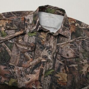 TrueTimber Kanati Camo Shirt Mens 2XL Brown Green Ripstop Long Sleeve Hunting